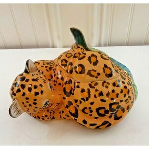 Lynn Chase Designs Yellow Jaguar Jungle Trinket Box Zoo Animal Print